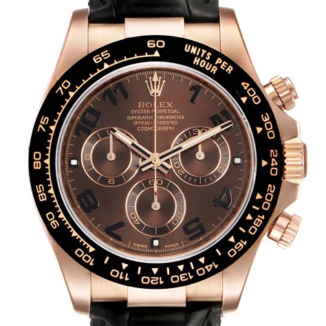 rolex daytona leather strap rose gold|daytona rolex rose gold price.